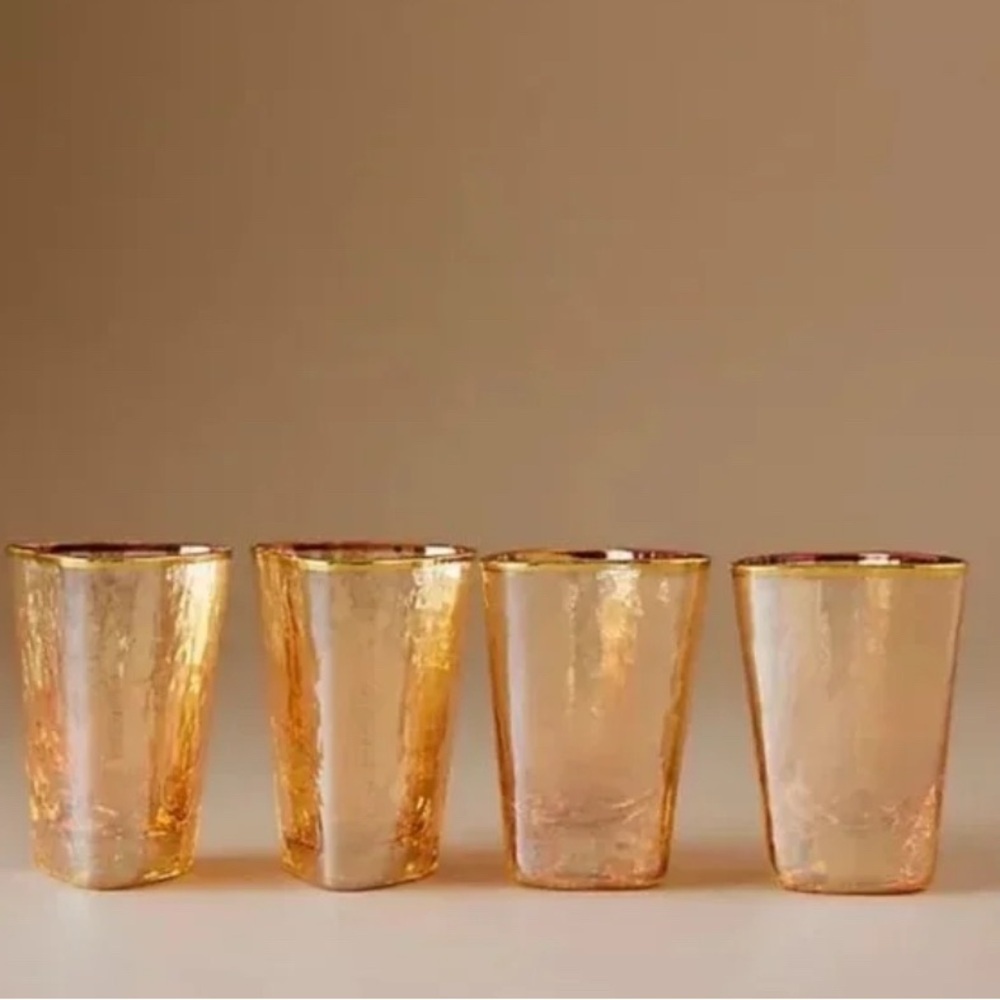 Anthropologie  Zaza Collection Honey Luster Shot Glasses